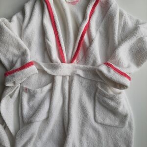 White Robe with Pink Trim